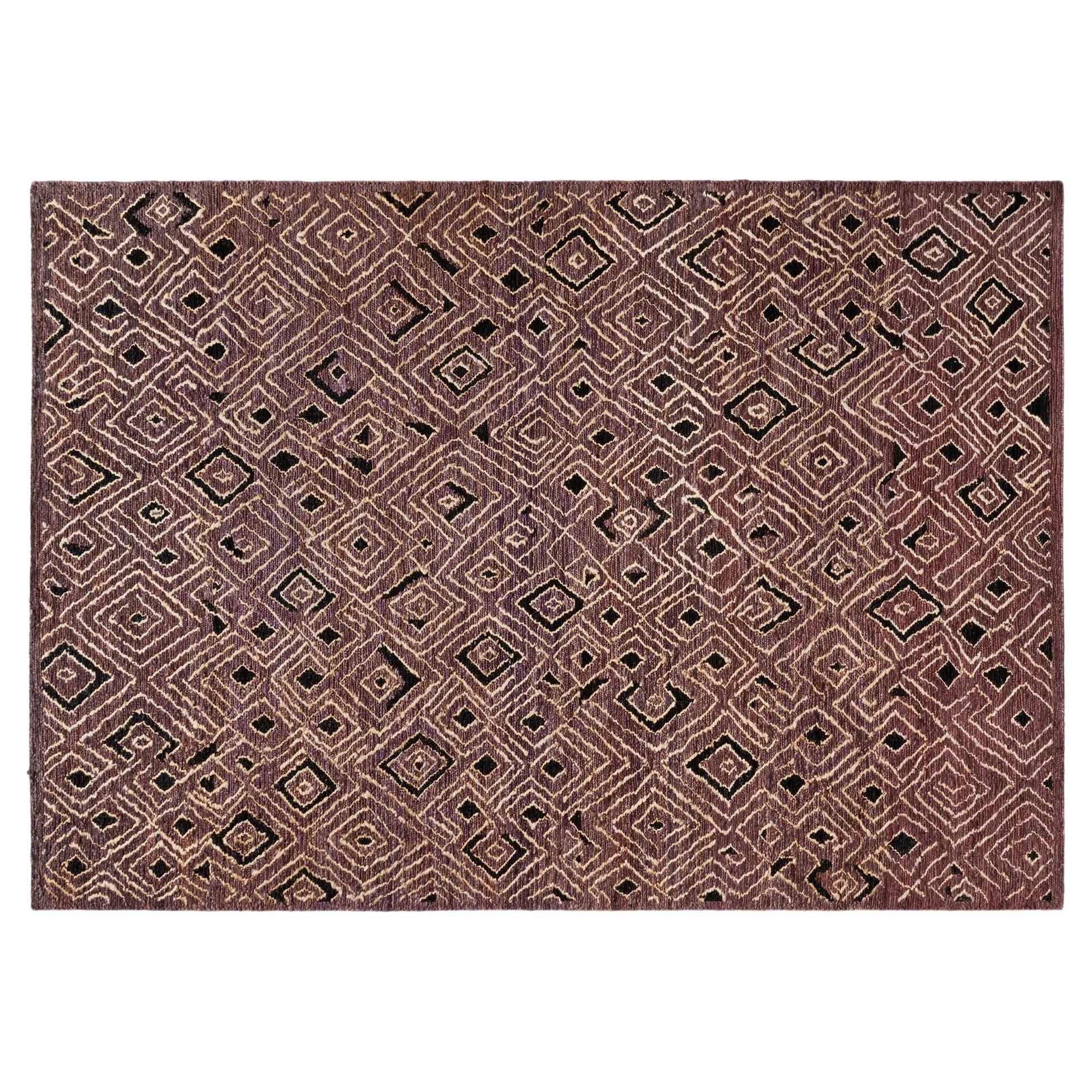Cassina Ténéré Tapis de jute tissé à la main Version polychrome.