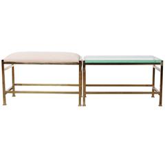 Brass Bench and Table by Edward Wormley for Dunbar