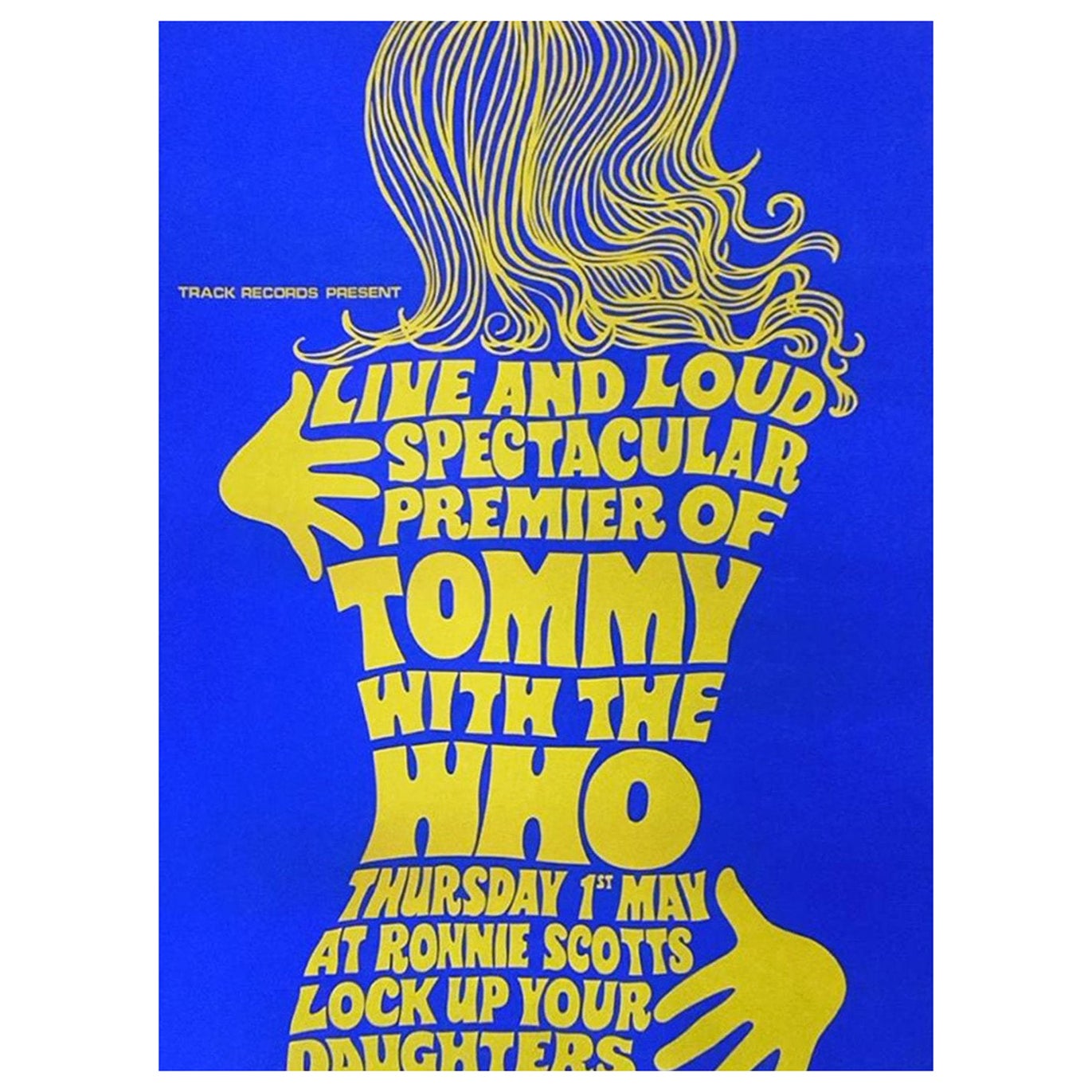1969 The Who - Estreno de Tommy - Ronnie Scotts Póster Vintage Original en venta