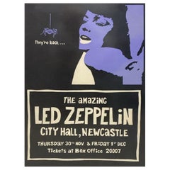 1972 Led Zeppelin - City Hall Newcastle Original Vintage Poster