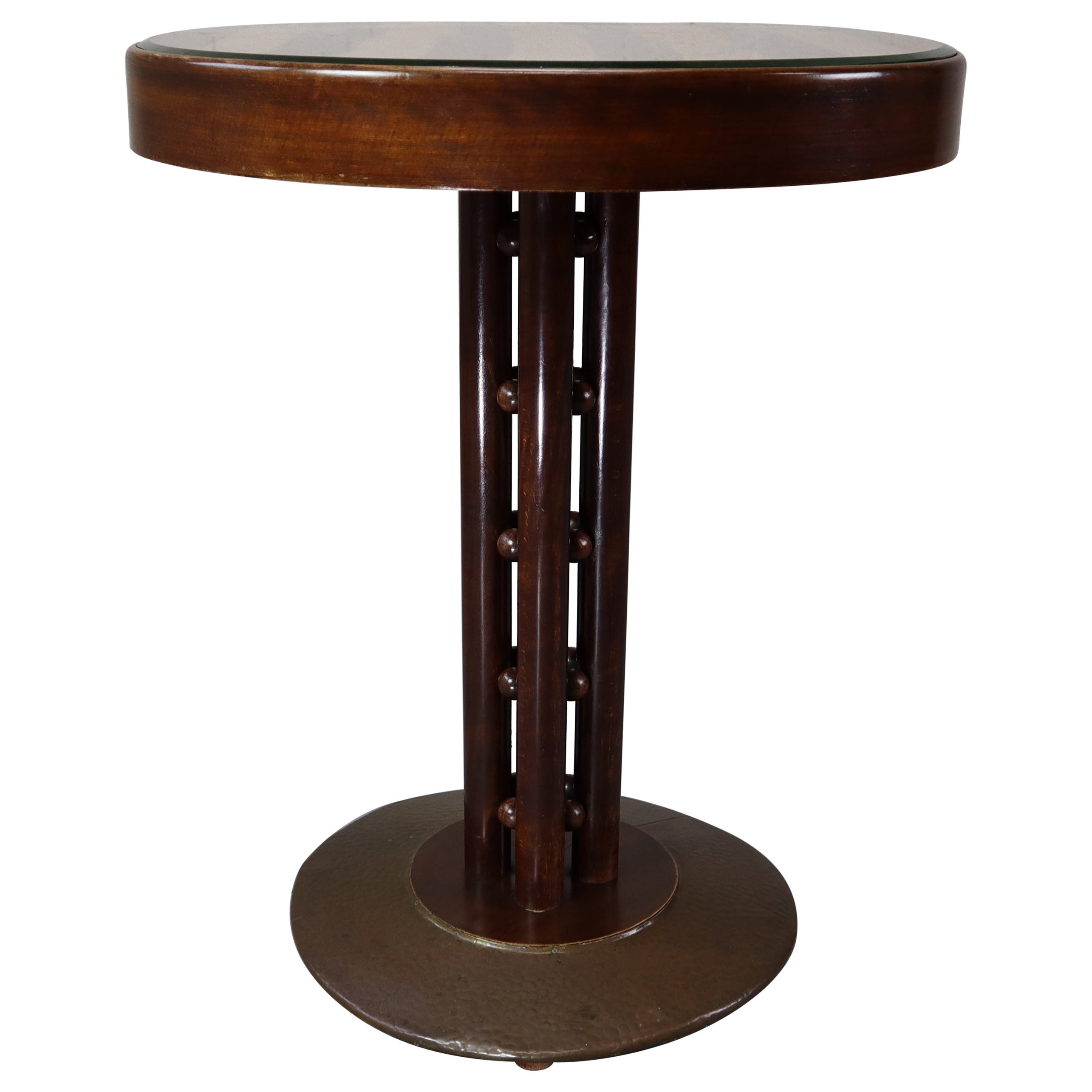 Mesa de pedestal de Josef Hoffmann y ejecutada por J.&J. Kohn, Viena 1908 en venta