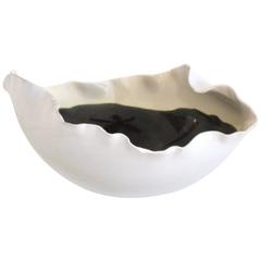 Post-Modern Matte Glazed Ceramic Organic Form Decorative Bowl