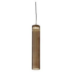 Lampada a sospensione Itala S1 Tobacco di Euroluce Lampadari