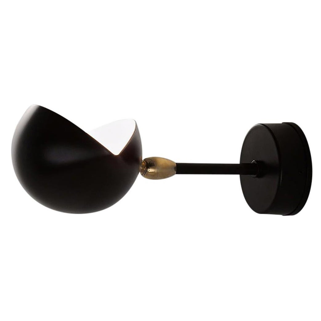Serge Mouille Mid-Century Modern Black Eye Sconce Wall Lamp