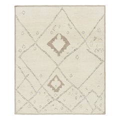 Tapis marocain à motifs géométriques crème de Rug & Kilim