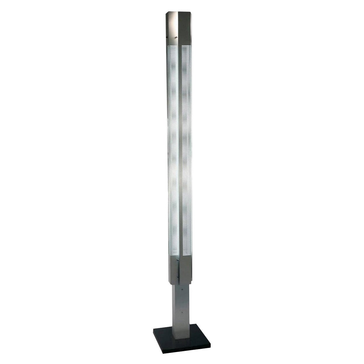 Serge Mouille Mid-Century Modern Aluminium Large Signal Column Floor Lamp