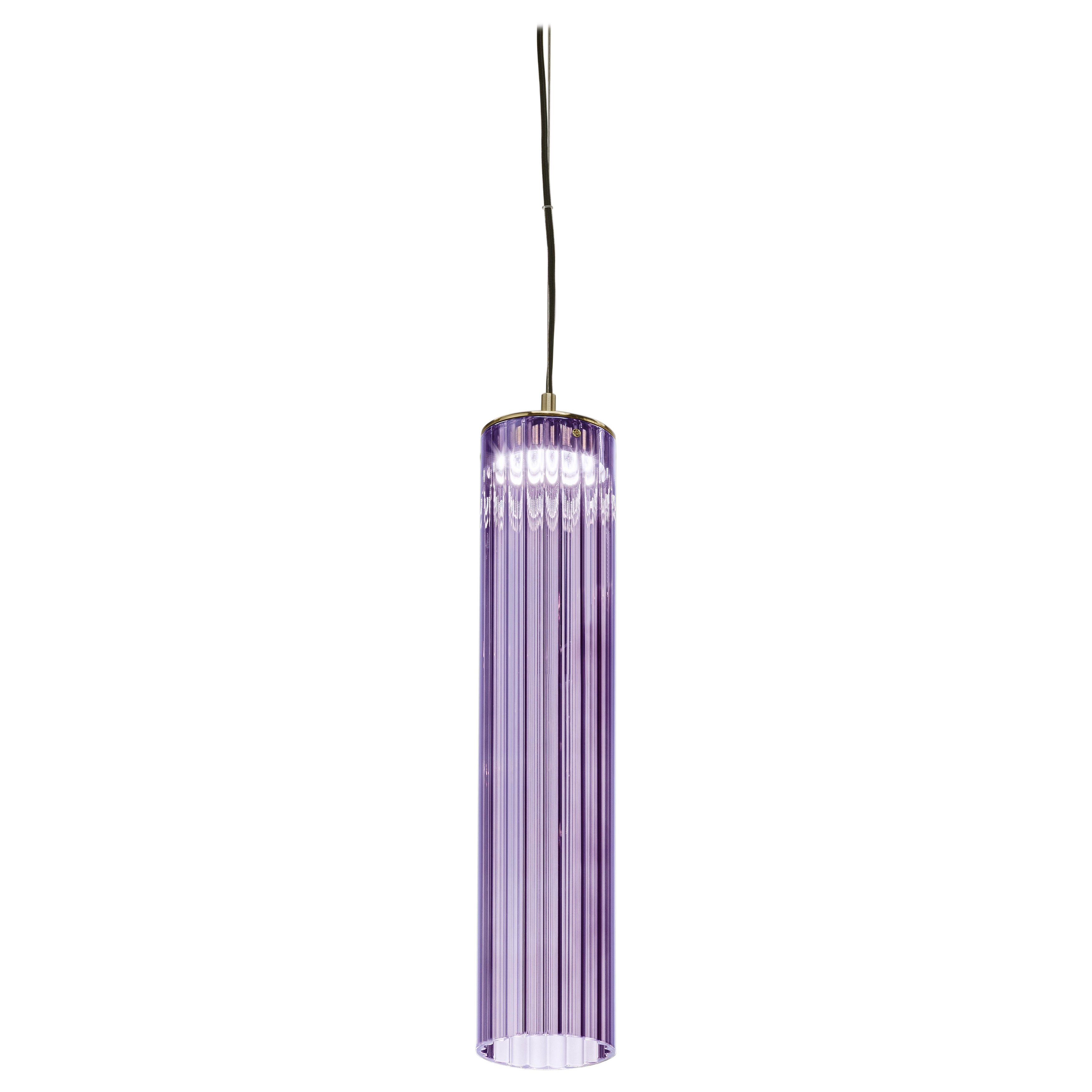Lampada a sospensione Itala S1 Medium Violet di Euroluce Lampadari