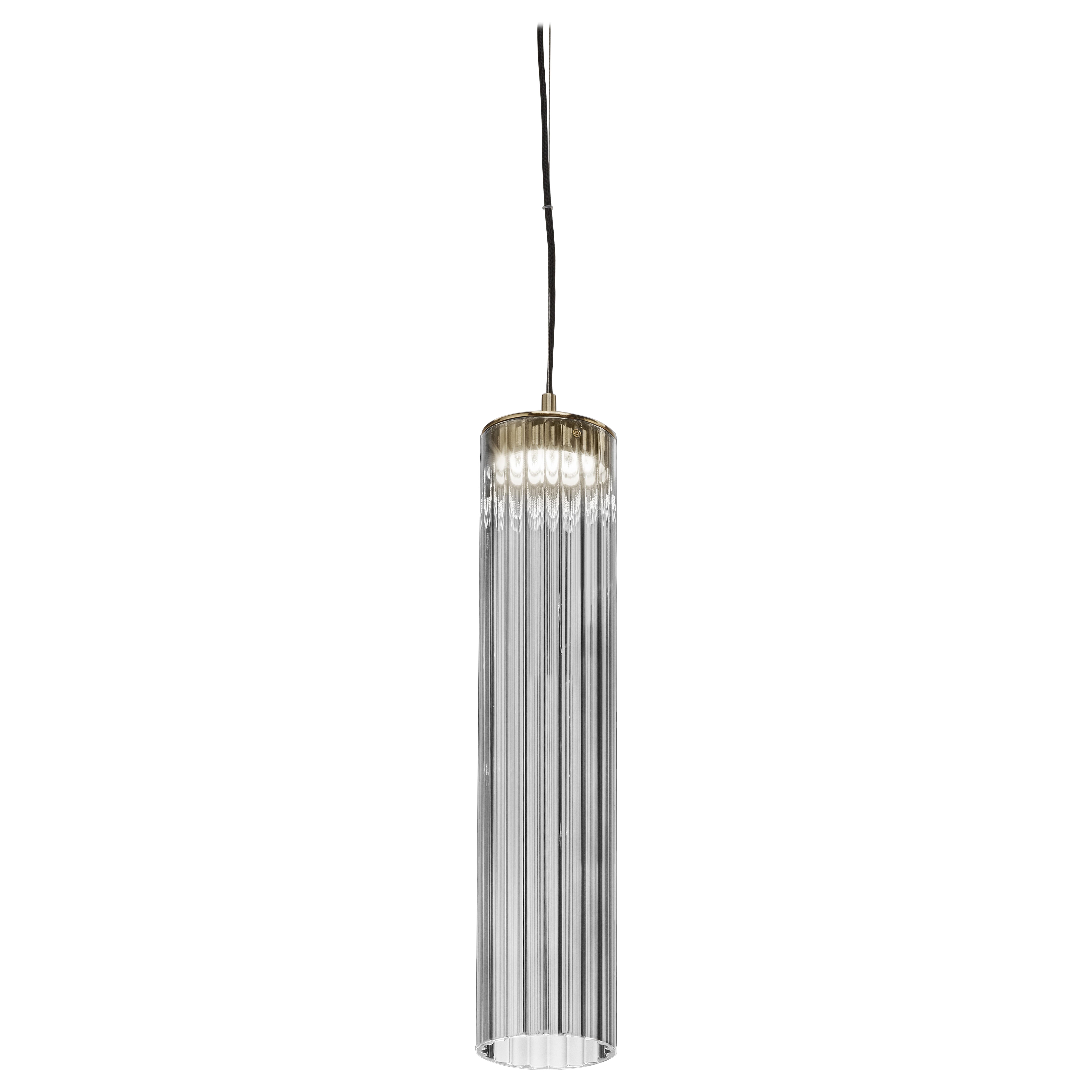Lampada a sospensione Itala S1 Medium Transparent di Euroluce Lampadari