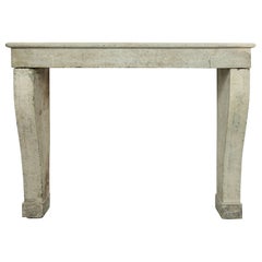 Antique French Limestone Fireplace Mantel