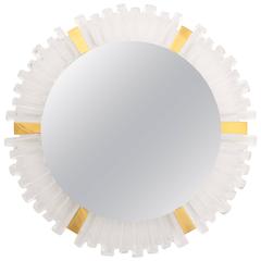 Kalmar Backlit Mirror, Brass and Glass, 1960s 5