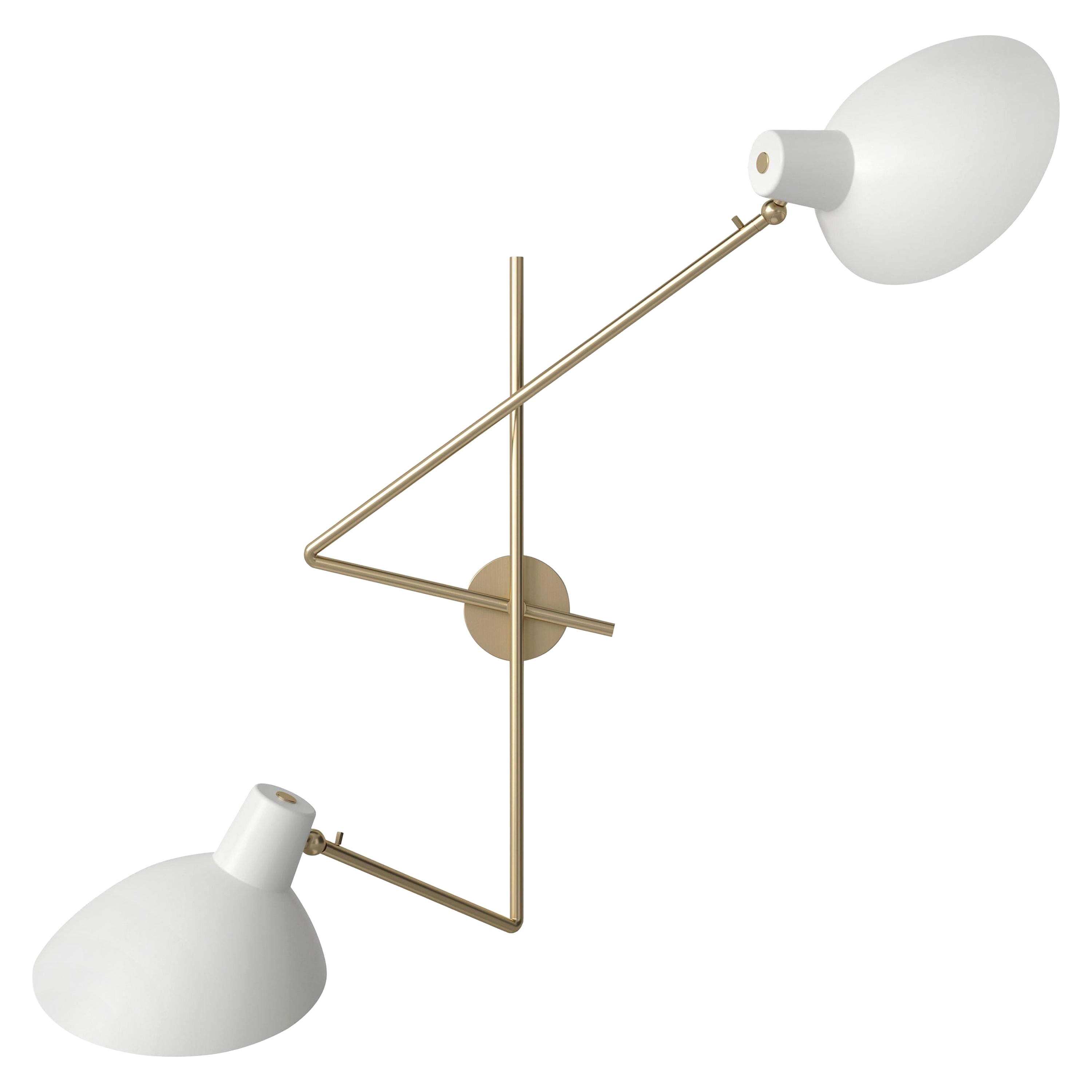 VV Cinquanta Twin White Lampada da parete Disegnata da Vittoriano Viganò per Astep