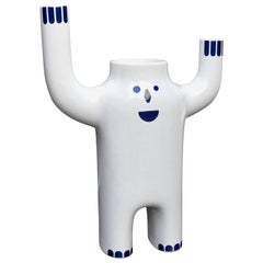 Jaime Hayon Contemporary White Small Glazed Happy Susto Vase