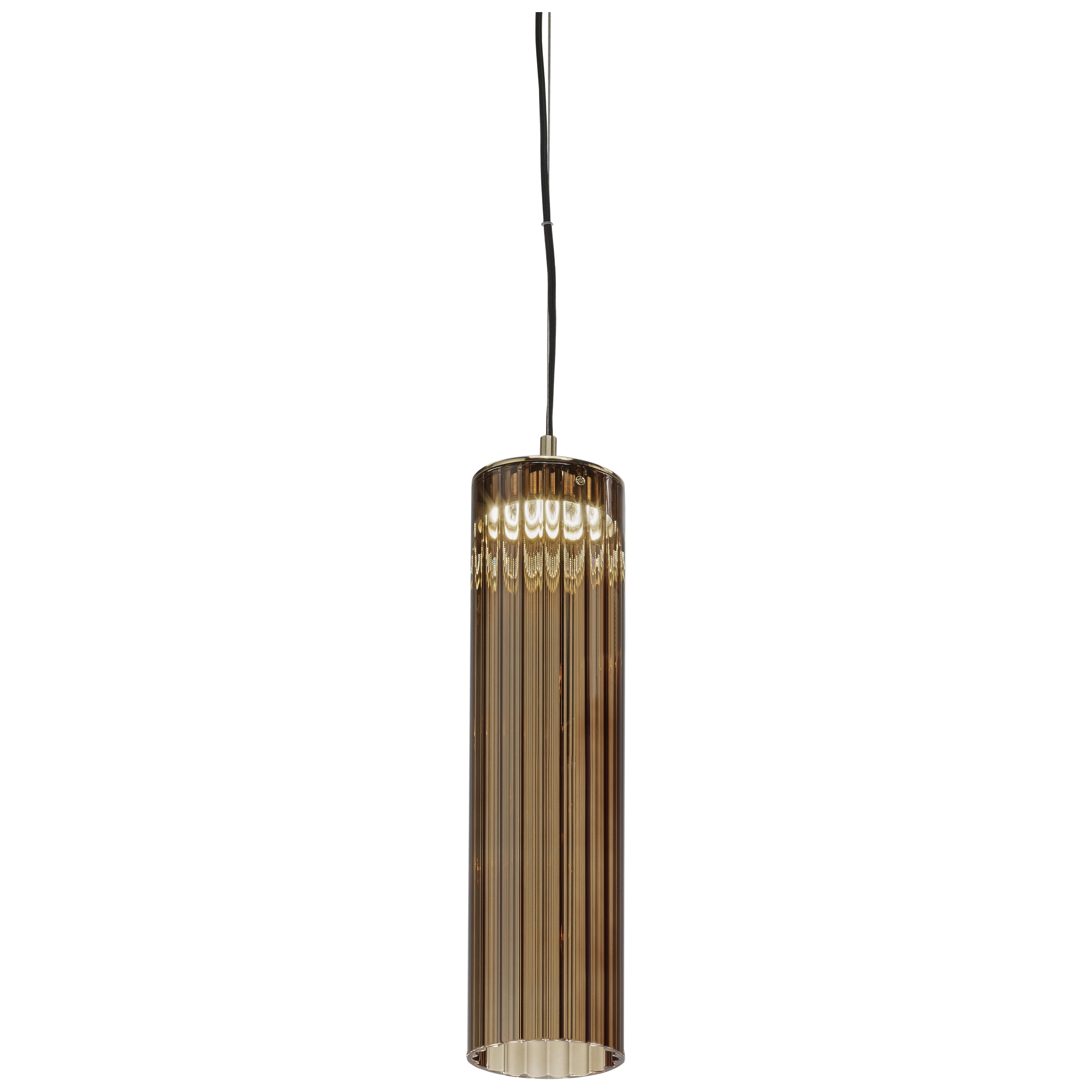 Lampada a sospensione Itala S1 Small Tobacco di Euroluce Lampadari