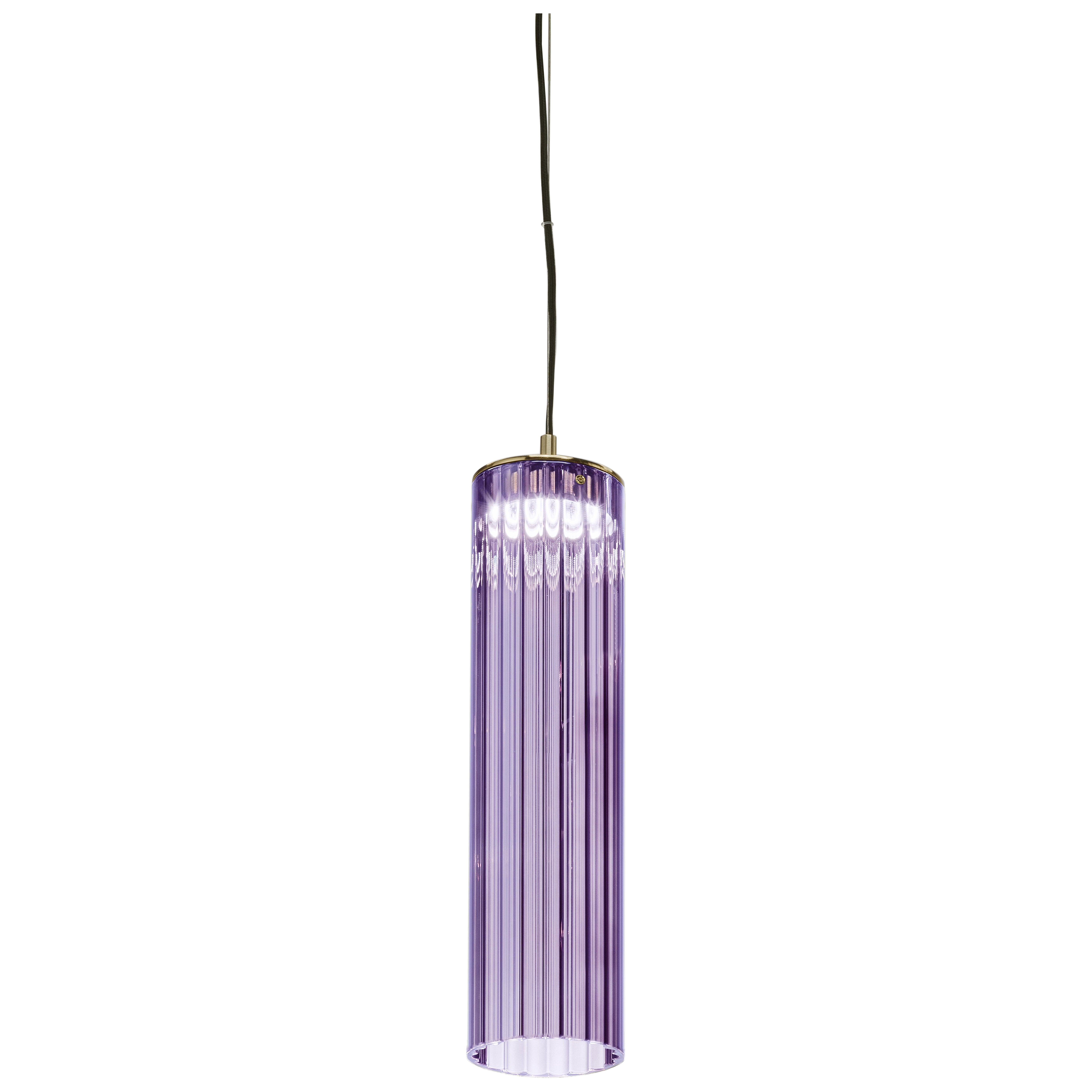 Lampada a sospensione Itala S1 Small Violet di Euroluce Lampadari