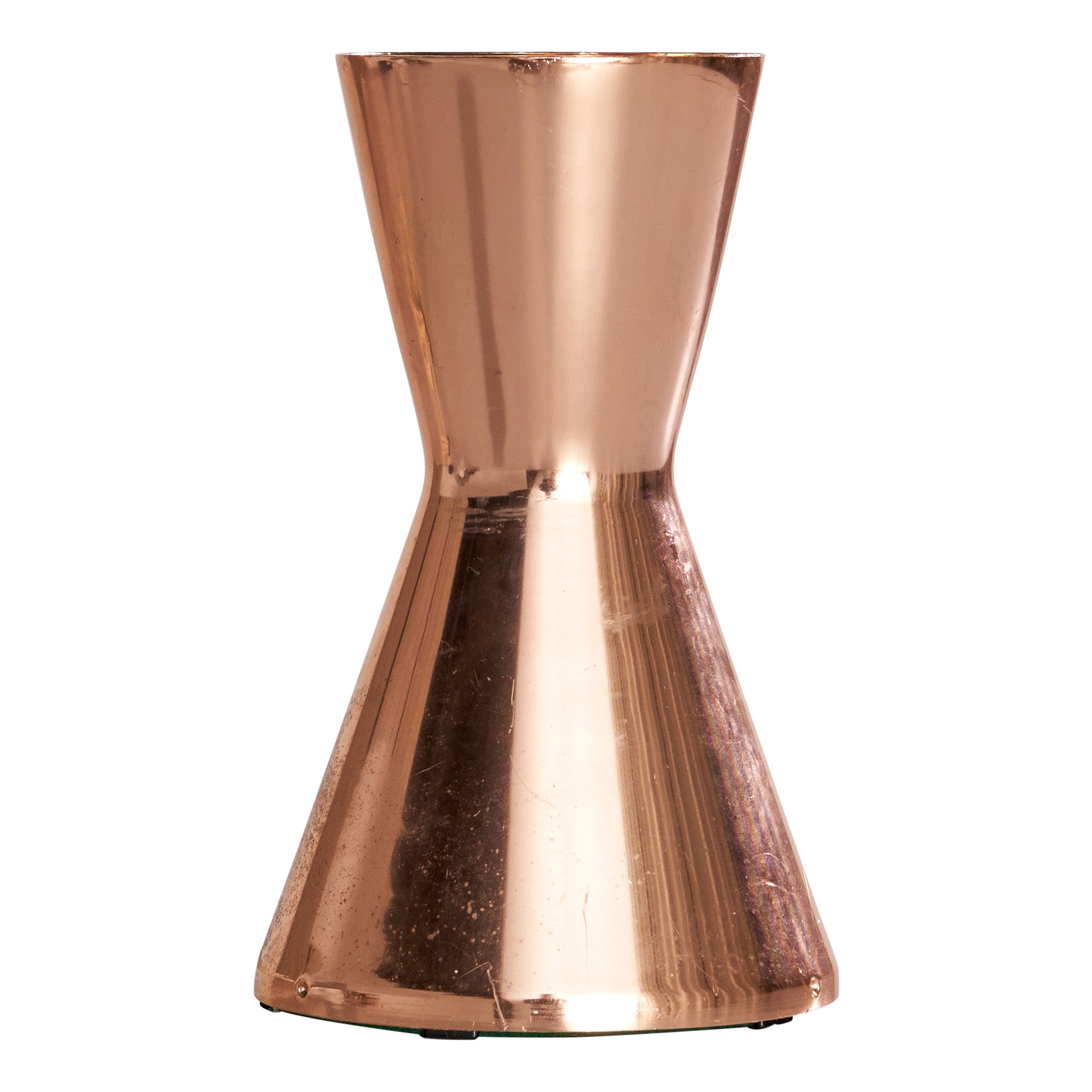 Italienische Designerin, Tischlampe, Kupfer, Italien, 1960er Jahre