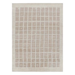 Rug & Kilim’s Modern French Art Deco Style Rug in Beige-Brown and Cream Tones