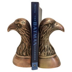 Pair of Vintage Brass Eagle Bookends