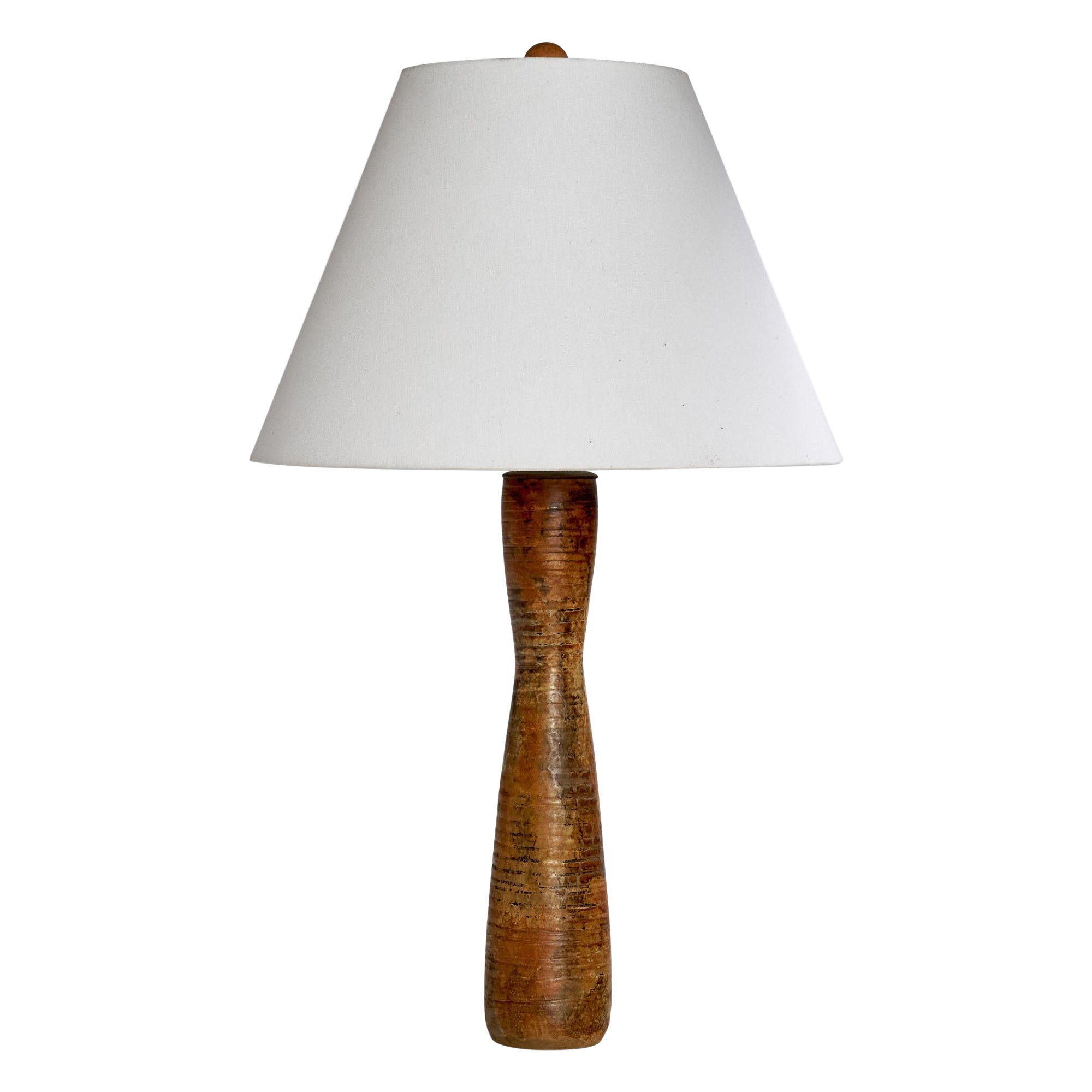 Amerikanische Designerin, Tischlampe, Keramik, USA, 1950er Jahre