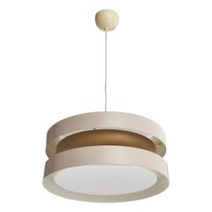 Lisa Johansson-Pape, Pendant Light, Lacquered Metal, Acrylic, Finland, 1960s