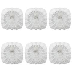 Six Bubble Glass Sconces or Flush Mount Lights, 1970s 2