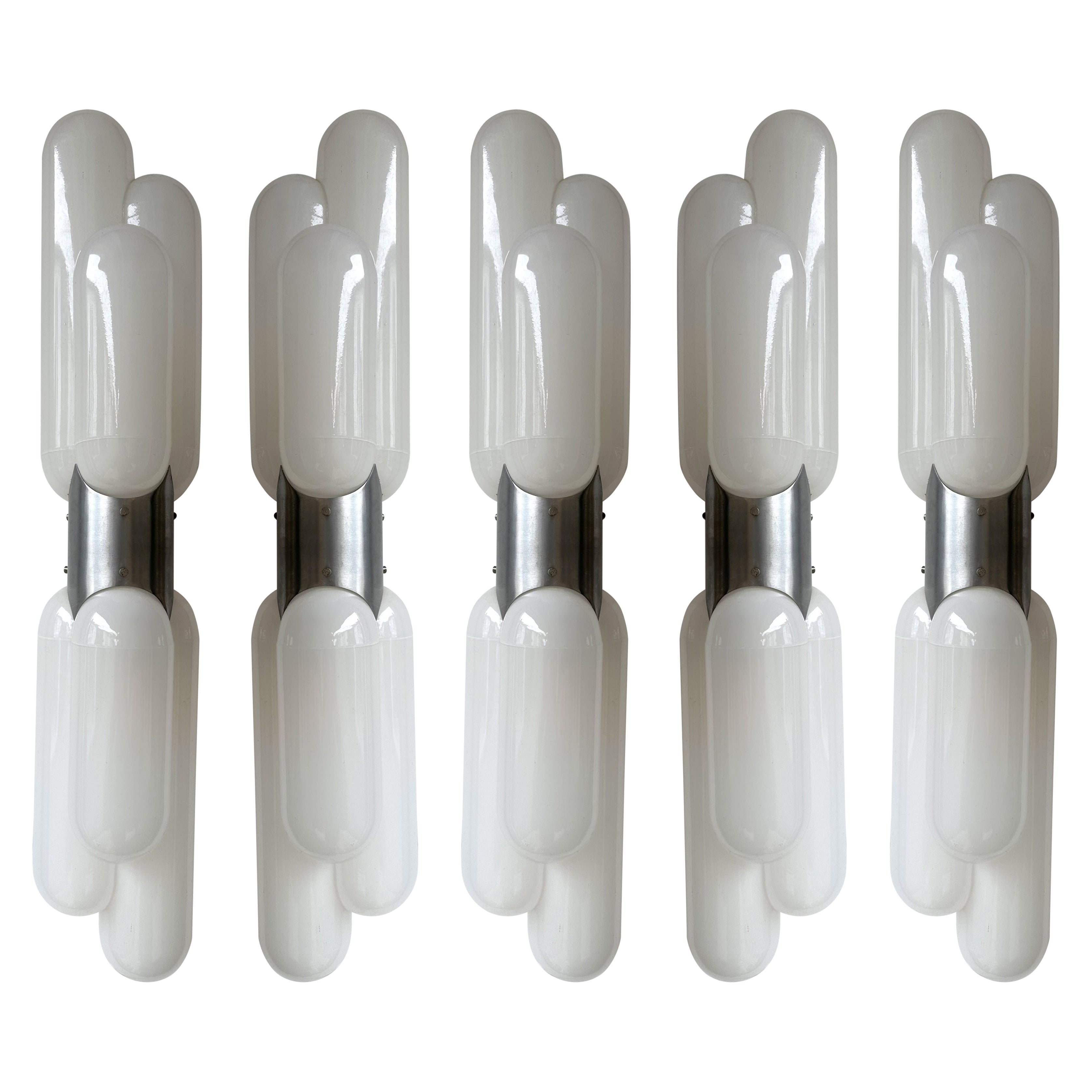 Sconce in vetro di Murano a forma di siluro di Carlo Nason per Mazzega, Italia, anni '70