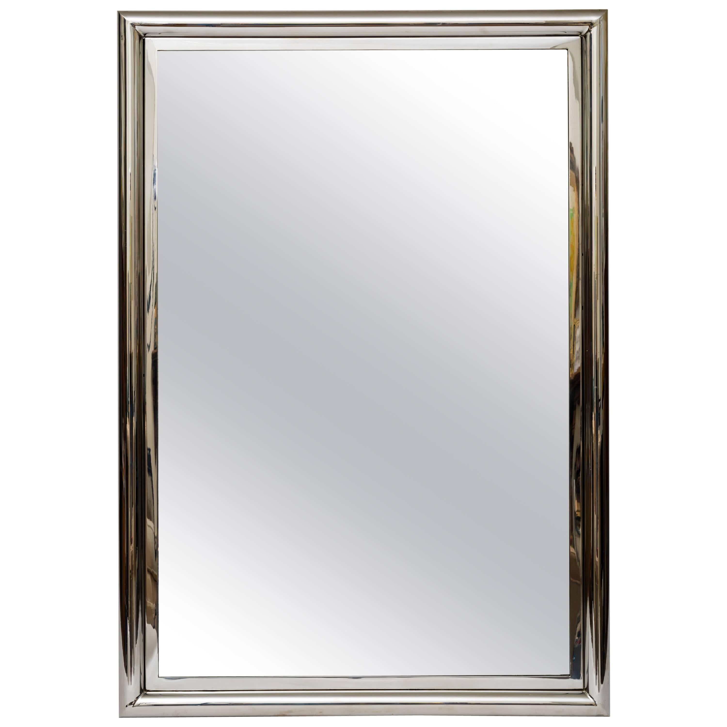 Nickeled Bronze Rectangular Mirror