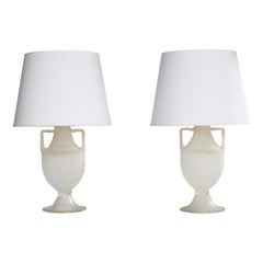 Designer italiano, lampade da tavolo, vetro, ottone, Italia, anni '40