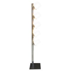 Vintage glass cube floor lamp, 1970s