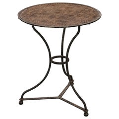 Vintage-Bistrotisch aus Metall aus Frankreich, um 1950