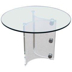 Glass and Lucite Table by Vladimir Kagan