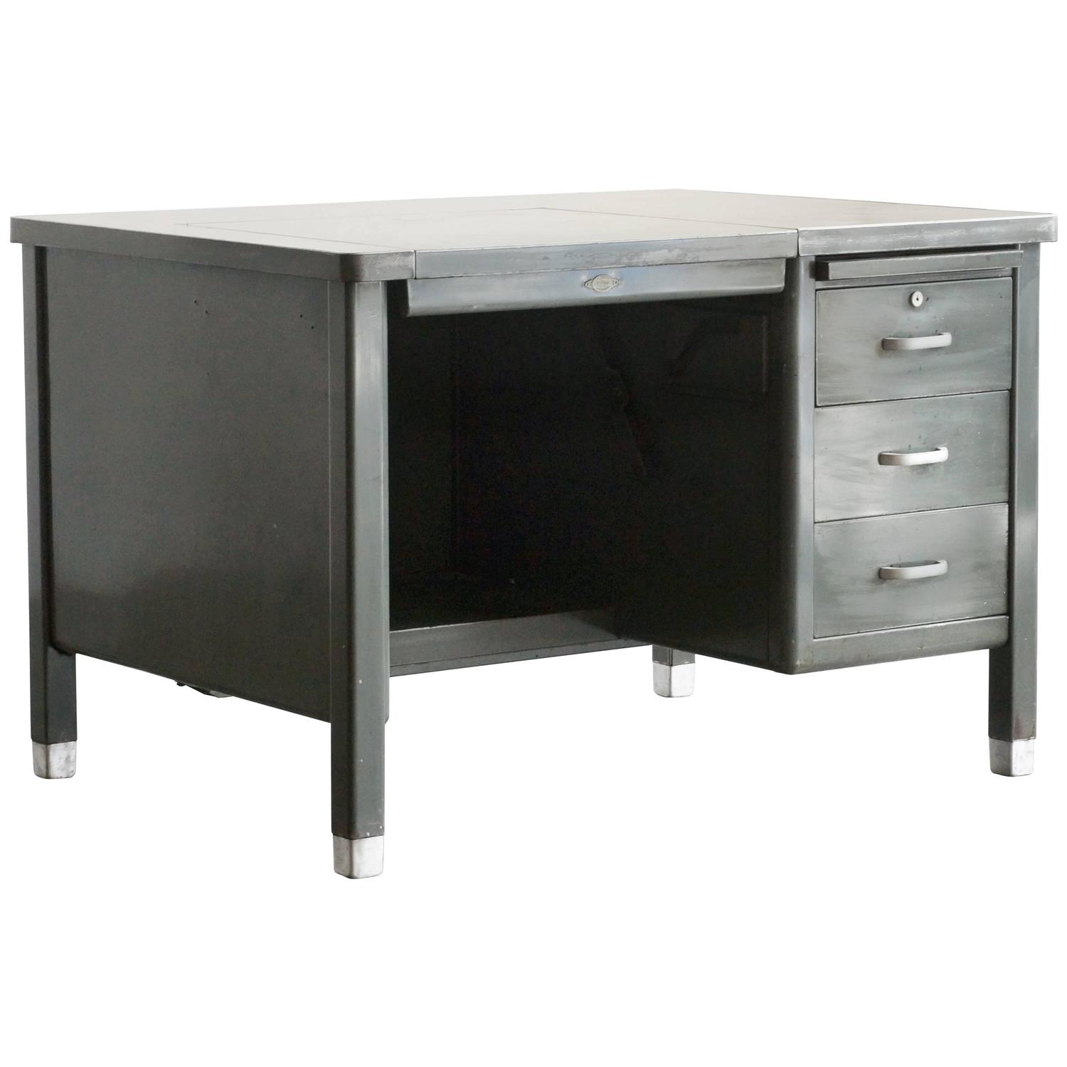 1920s Typewriter Tanker Desk by Art Metal at 1stdibs