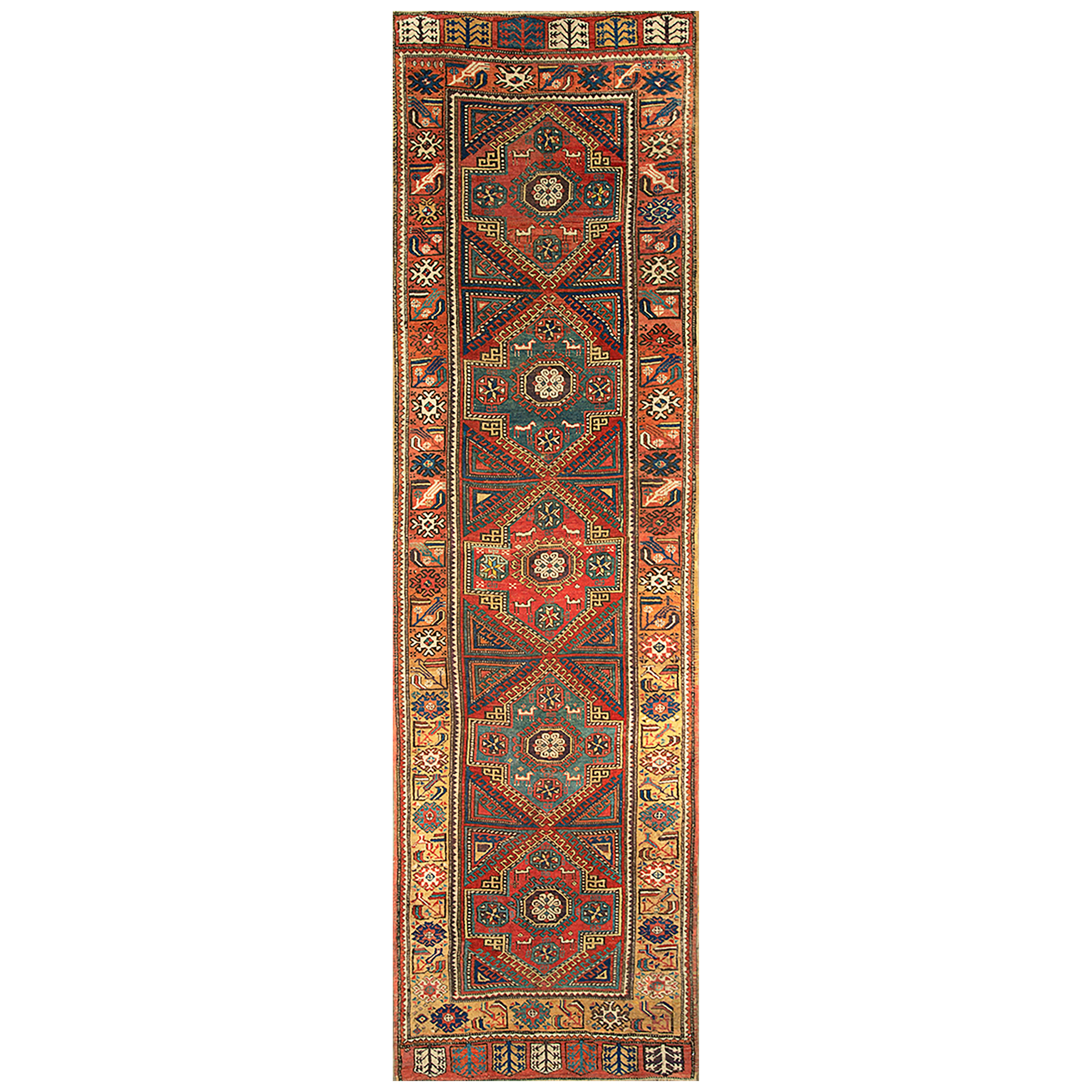 Mid-19th Turkish Anatolian Runner Carpet For Sale