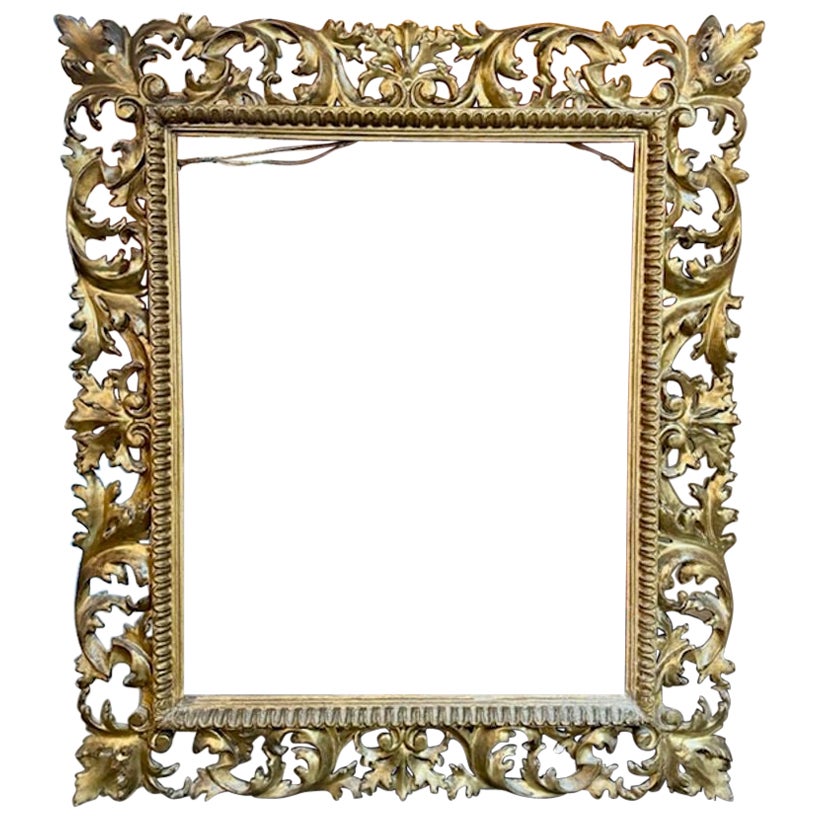 19. Jahrhundert Italienisch geschnitzt und Giltwood Frame