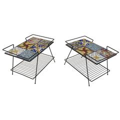 Rare Pair of Salvador Dali Tile Side Tables 6