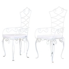Rene Drouet French Bistro Chairs, Mid 20th Century, Pair