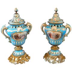 French Pair of 19th Century Sevres Vases