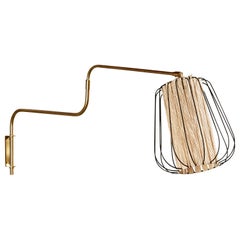 Falkenbergs Belysning, Applique, Ottone, Metallo, Tessuto, Svezia, anni '40