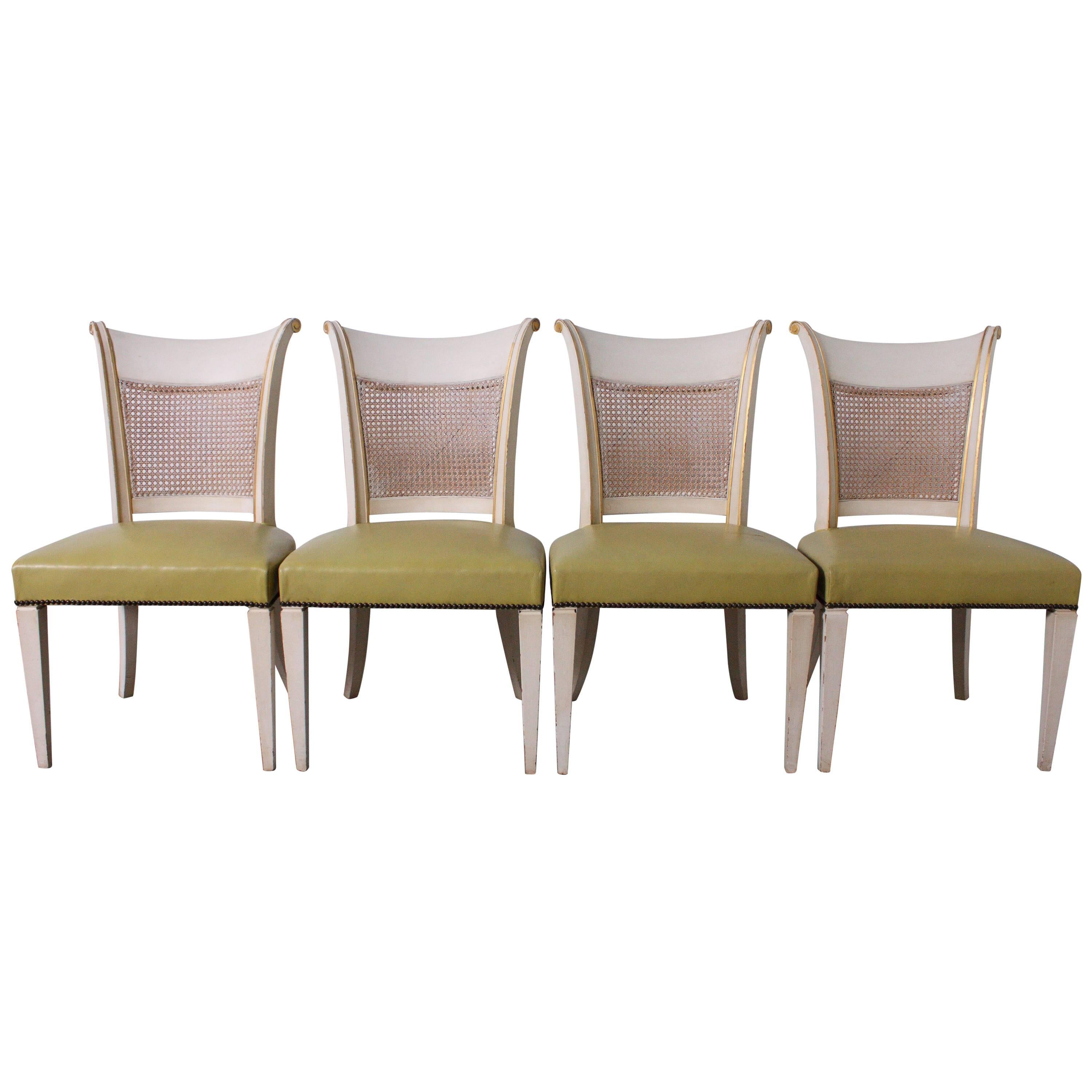 Baker Hollywood Regency Klismos Dining Chairs