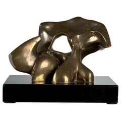 Rare Patinated Bronze Abstract Sculpture by Sy Rosenwasser