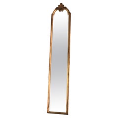 Vintage Deknudt Full Length Crested Mirror Hollywood Regency Belgique