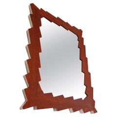 Shocking Mirror, Sapele Dark Wood with Aluminium Gilding. Josh Page Studio