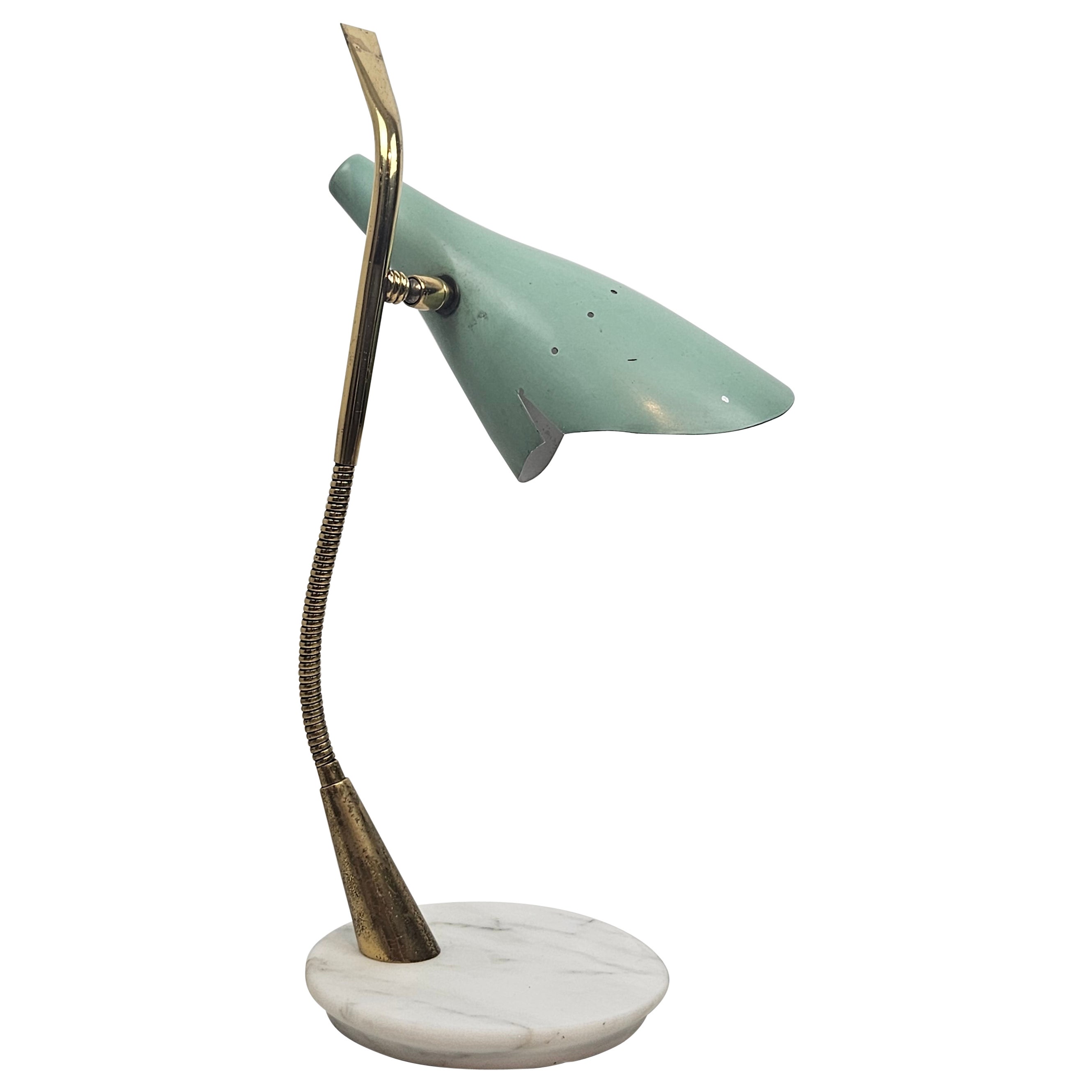 Mid Century Table Lamp With Marble Foot by Oscar Torlasco, Italy 1955 For Sale