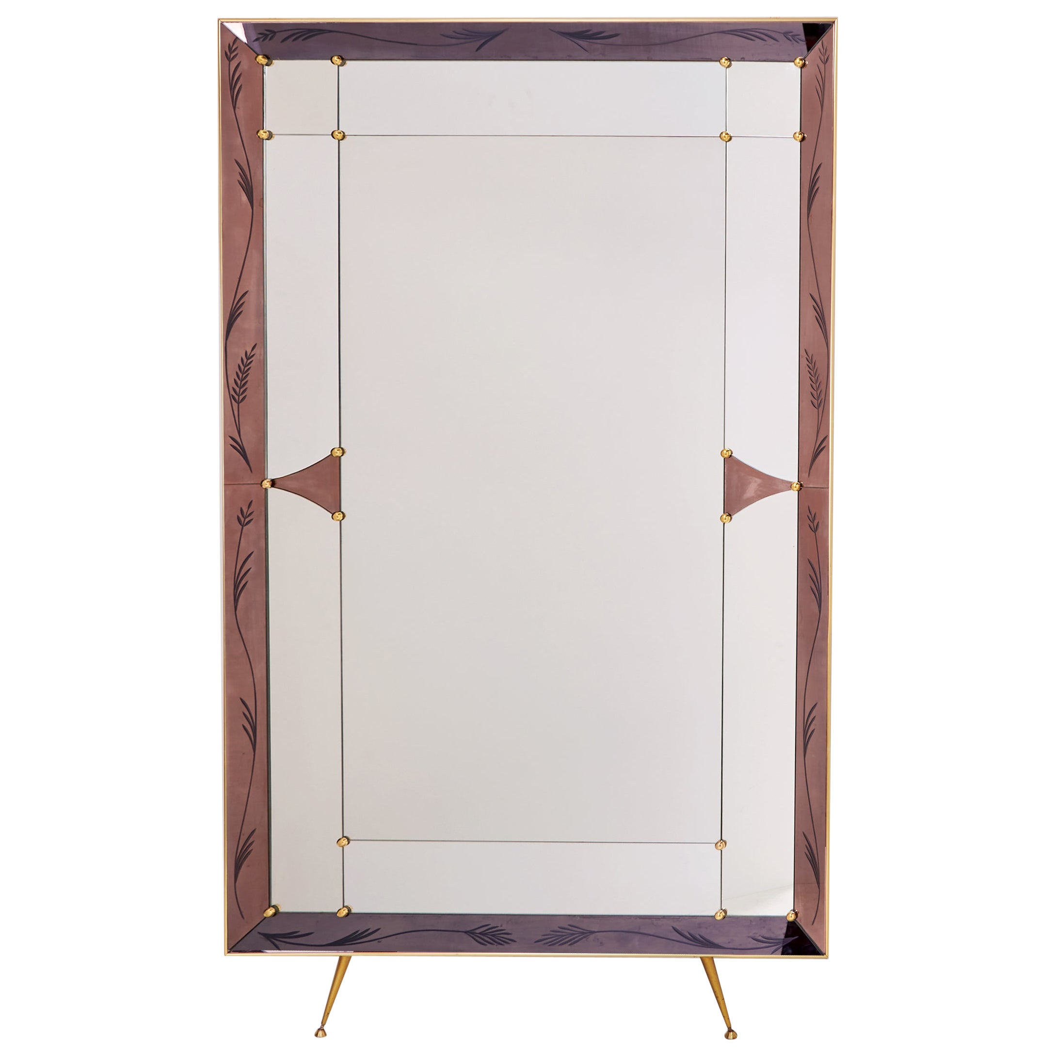 Espejo de pie Cristal Arte Bronce en venta