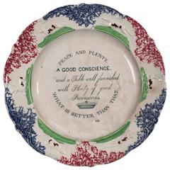 Timeless Peace and Plenty Staffordshire Plate