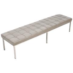 Tufted Leather Bench by Brueton