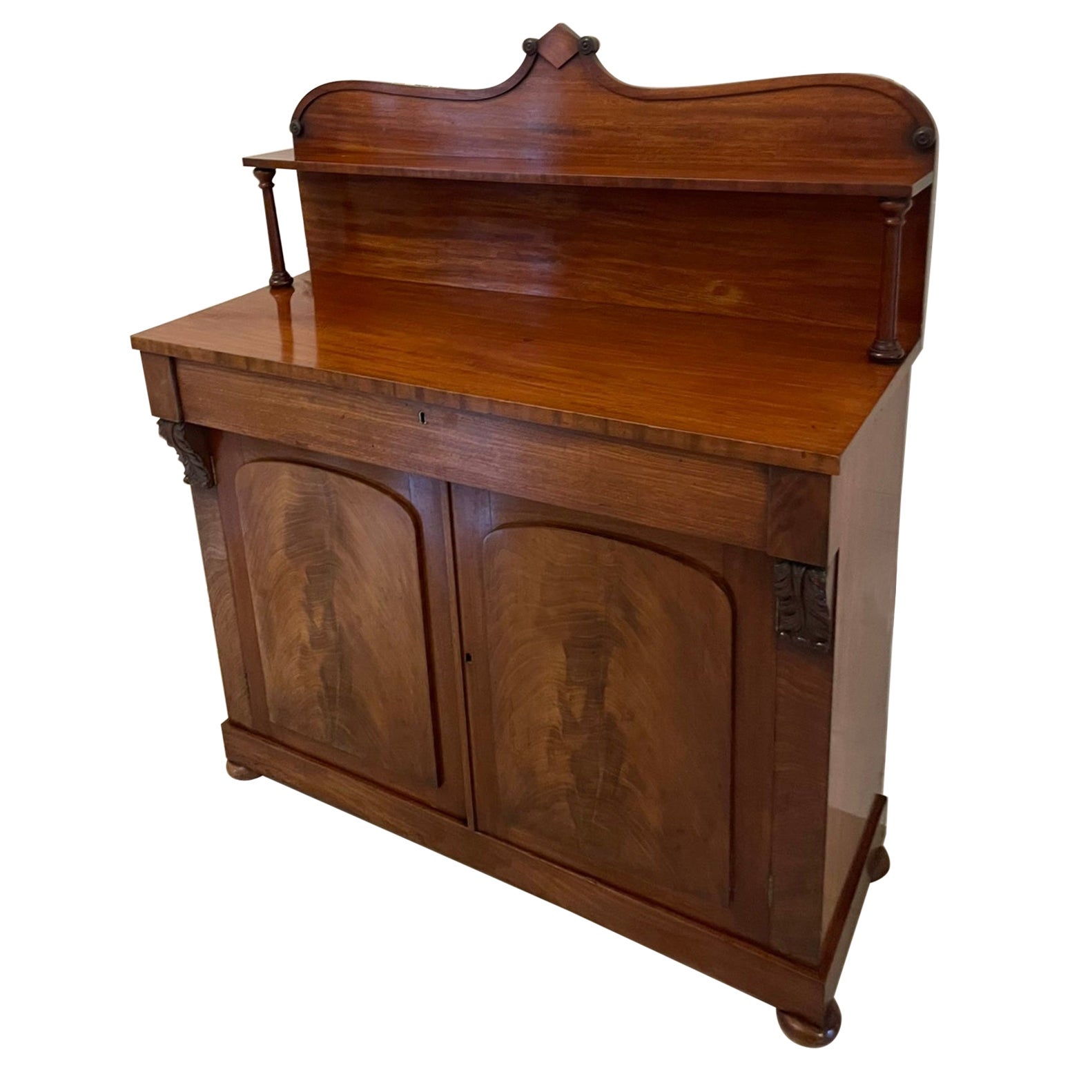 Antiguo Chifonier de Caoba de Calidad William IV