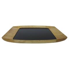 Large Parchment and Glass Serving Tray, Aldo Tura