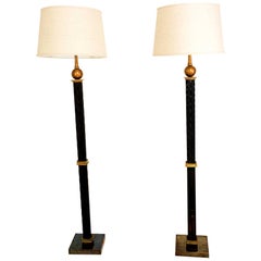 Mid Century Mexican Modernim Pair of Floor Lamps Attributed to Arturo Pani