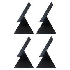 Postmoderner Satz von vier „Delta“-Tischlampen von M. Bertorelle für JM RDM, 1980er Jahre