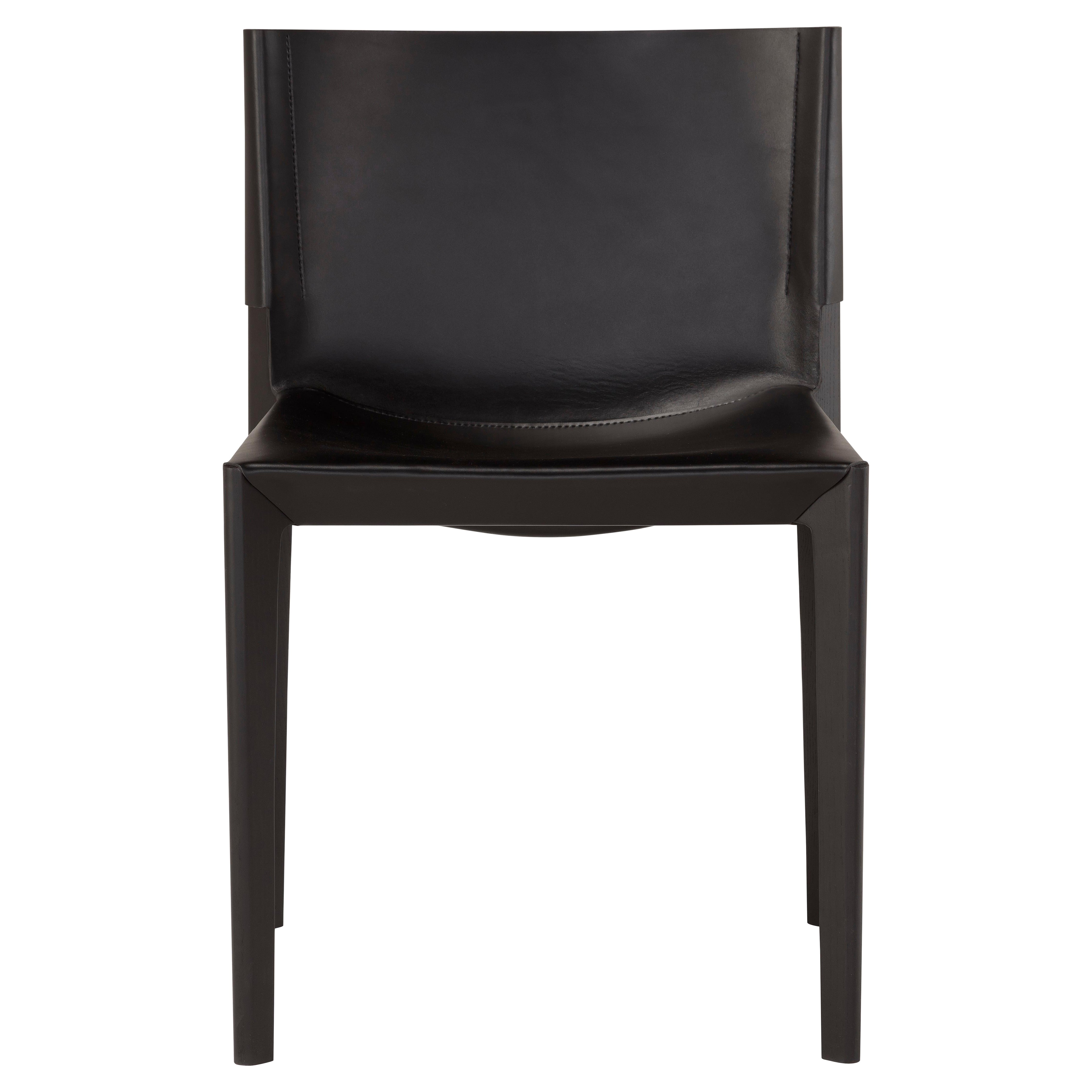 Chaise à accoudoirs Cuoio sans bras par Amura Lab